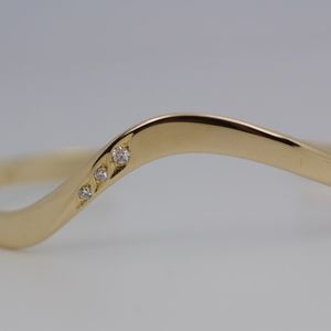 John Atencio 14k Yellow Gold Diamond Bangle